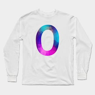 Number 0 Colorful Art Gift Long Sleeve T-Shirt